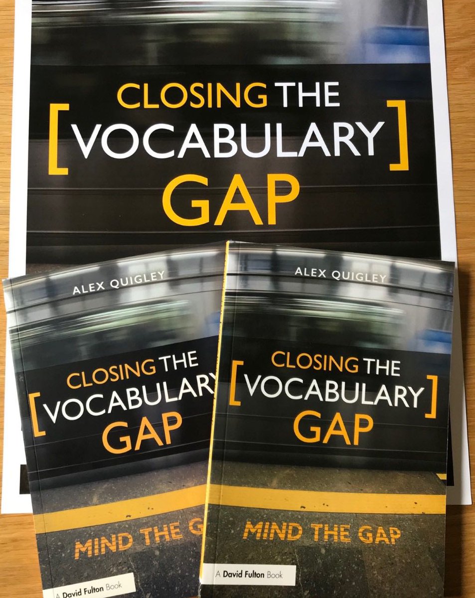 *FREE BOOK GIVEAWAY*

To celebrate the 1 year anniversary of 'Closing the Vocabulary Gap', I am delighted to offer two free signed copies. Simply retweet to have the opportunity to win one of the books! 

(Winners to be announced on Sunday 7th April)