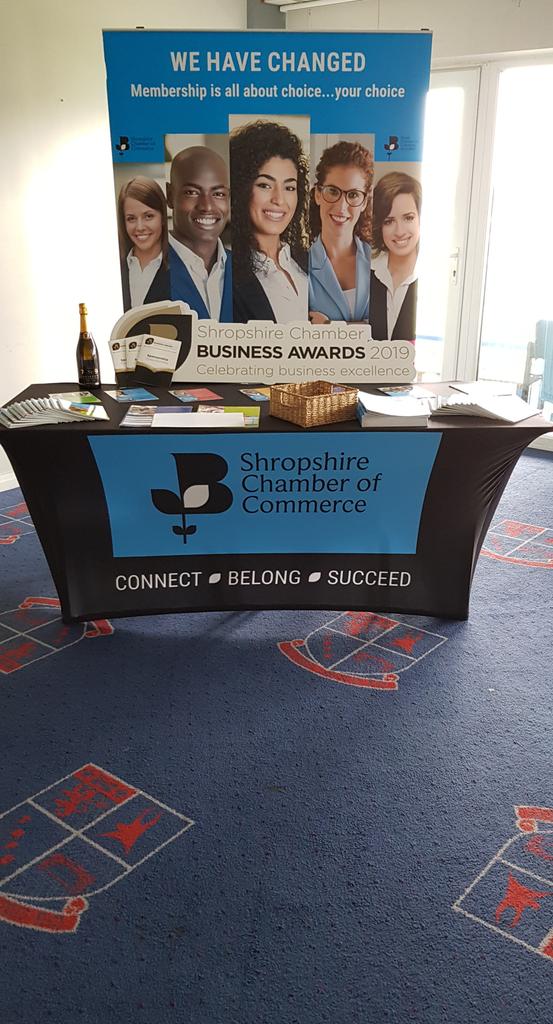 ShropsChamber's tweet photo. All set up and ready for tomorrow's Big Business Expo @TelfordHotel, who's coming? Expo opens 10am until 1pm. https://t.co/U1ESxQYCSp https://t.co/l4E1DXvrmq