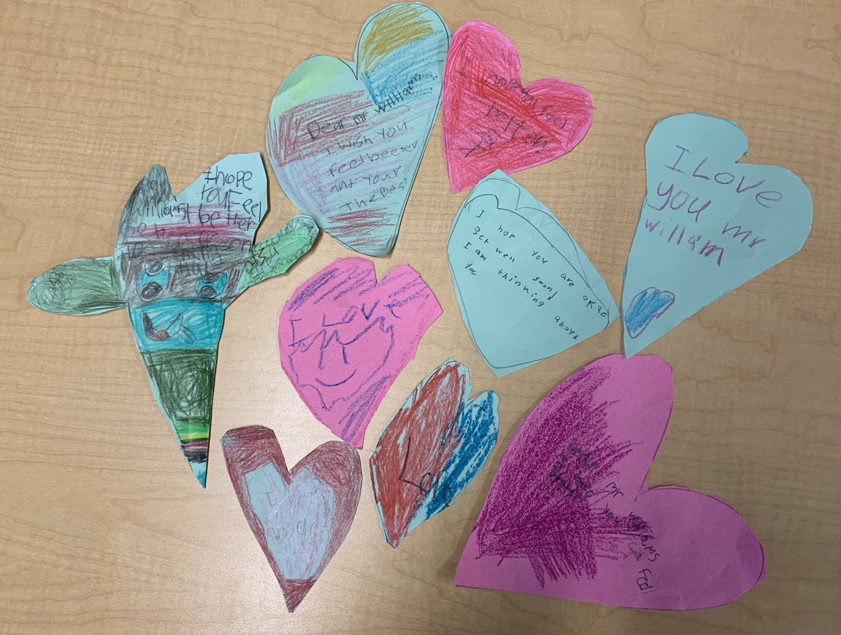 elliewillyums's tweet photo. Told my class that my dad is having surgery on his heart, so they “made him some new ones”. I don’t deserve these kids. 😭♥️ #bestjobever https://t.co/iXBVcIreYQ