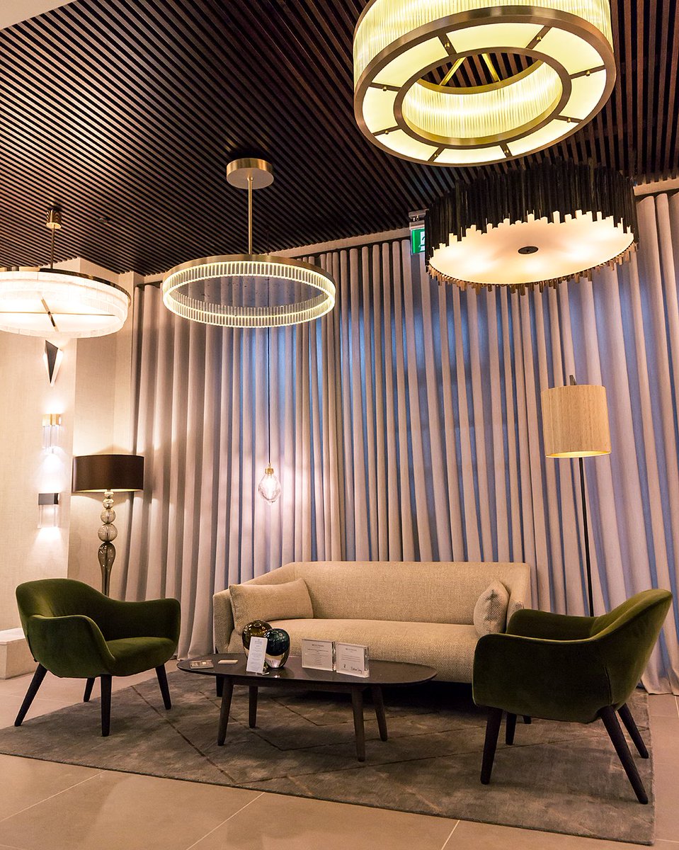 PoliformUK's tweet photo. Our MAD Chairs and Coffee Table with @bellafigurauk lighting at their new Flagship Showroom! Stunning combination to brighten up any room - #bellafiguralighting #luxurylighting #contourcollection https://t.co/BF68pQOybl