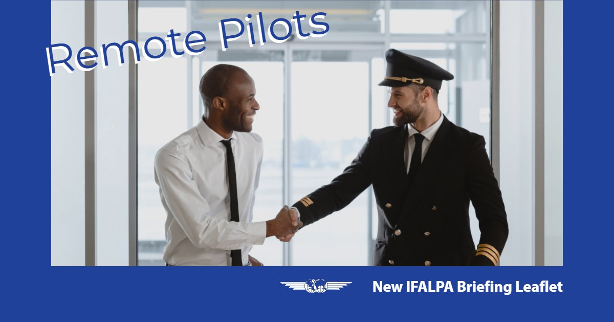 IFALPA's tweet photo. New IFALPA Briefing Leaflet on Remote Pilots https://t.co/5pk3SfNDOf looks at the growing industrial & representational demands on pilots in one of the fastest emerging forms of aviation-Remotely Piloted Aircraft Systems #RPAS #IFALPApublications #remotepilots https://t.co/VdAYTp7nIC