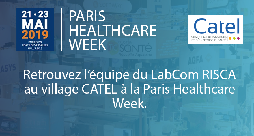 LabComRISCA's tweet photo. 🗓️ #Savethedate _ Le #LabComRISCA sera présent au grand rendez-vous des acteurs de la santé le 21-22-23 mai 2019 à la @ParisHealthcare ⚕️Nous serons installés au #VillageCatel du @CatelReseau pour vous présenter #PlugStat #PHW19 #esante #SalonHIT #HopitalExpo #SI @UnivNantes https://t.co/T27974VsHE