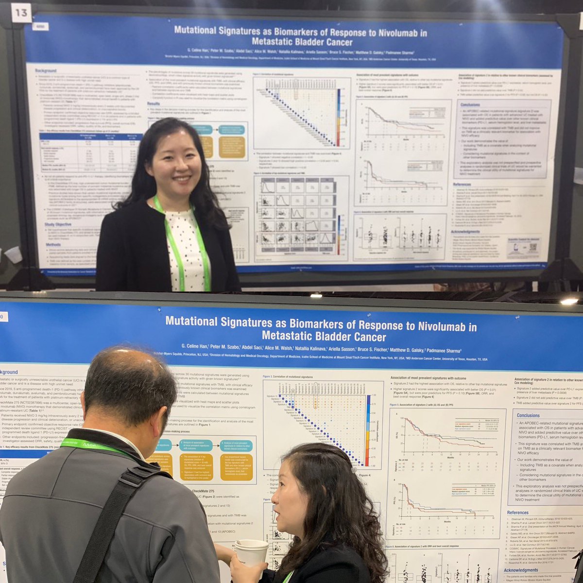 sciencealice's tweet photo. Lots of activity and good discussion at the poster presented by @gcelinehan this morning at #AACR19 #AACR2019! https://t.co/2ypkRX1PZV