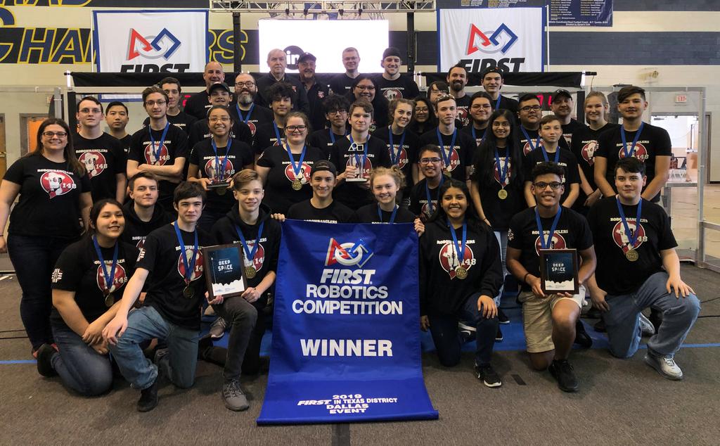 The Robowranglers pulled off another big win at the 2019 FIRST in Texas District event, which was held in Dallas .

The team is competing this weekend in the UIL state championship, where they head in ranked #2 in the state out of 192 teams.