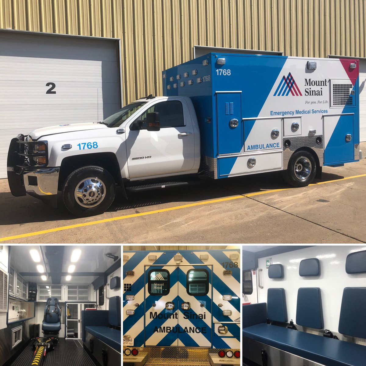 frazerbilt's tweet photo. Congratulations Mount Sinai Hospital on your newest Frazer! This Type I 12 ft emergency vehicle is mounted on a 2019 Chevy 3500 chassis and features @AustinHardware #LifeDefender Cabinets. See other customer deliveries here: https://t.co/YliLFTgxMA #frazerbilt  @MountSinaiNYC https://t.co/PlGCpYb8Pg