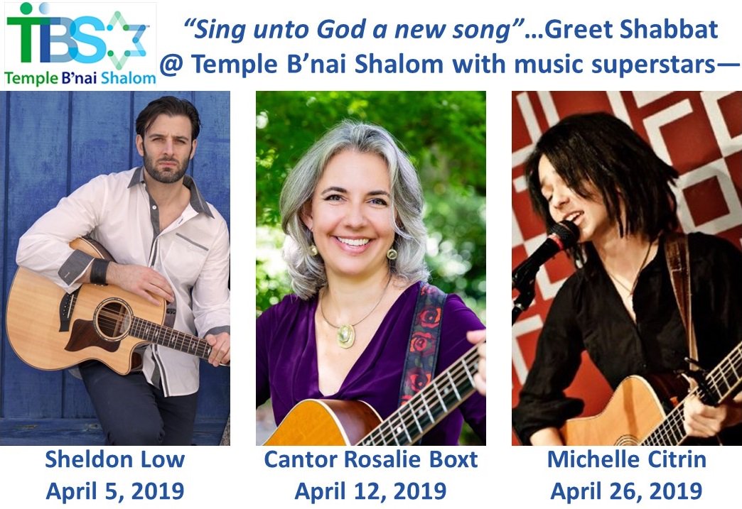 TBSinVA's tweet image. Temple B'nai Shalom is all about great Jewish music. Join us in April to celebrate Shabbat with these talented Jewish musicians. @SheldonLow  @MichelleCitrin @RWBoxt