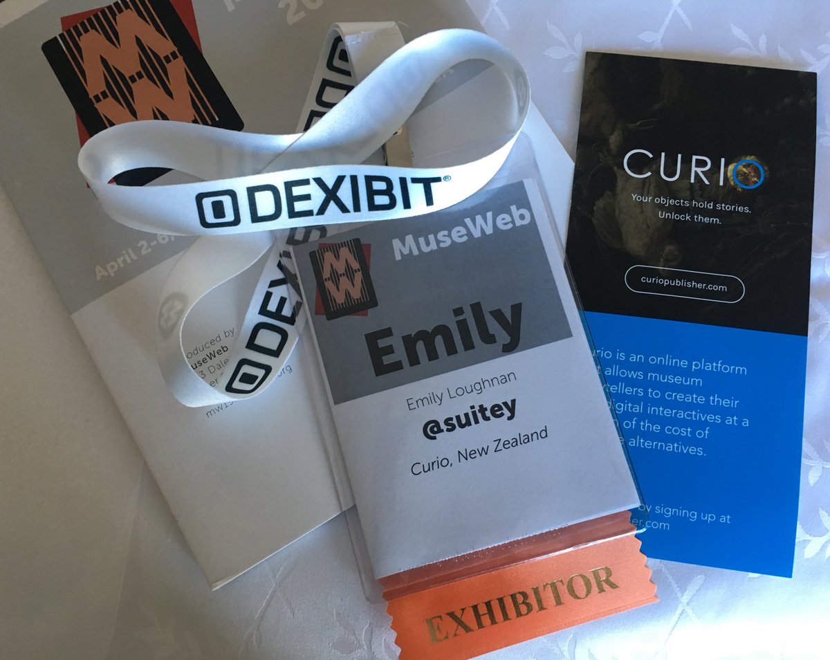suitey's tweet photo. Look what I’m wearing @angie_dexibit #proud #MW19 @museweb #CurioPublisher is so proud to be an exhibitor https://t.co/V2EkMIne9y
