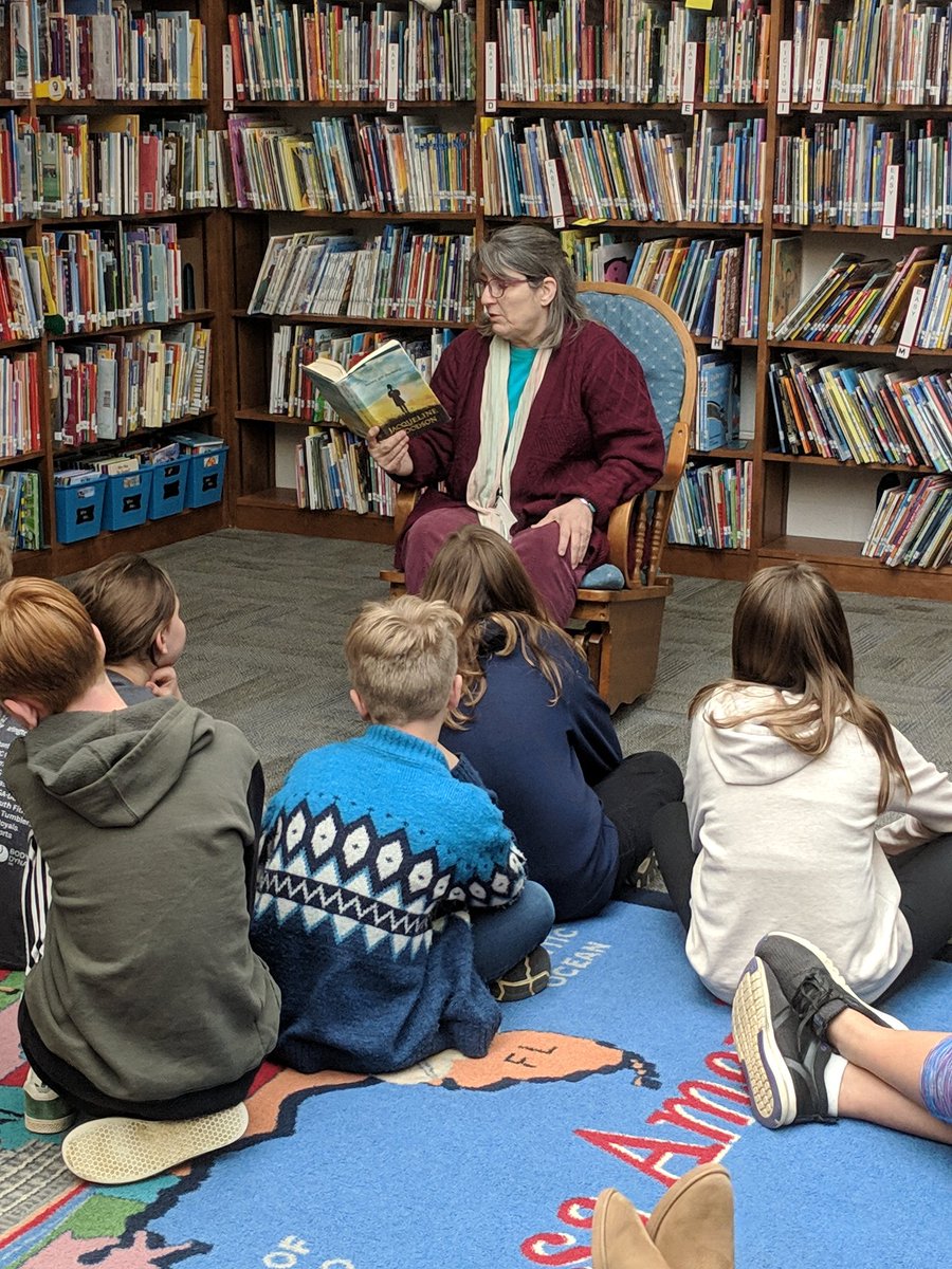 Our 4th and 5th grade students are listening to excerpts from Jacqueline Woodson's Brown Girl Dreaming for #NationalPoetryMonth <a href="/CESGoPanthers/">CESGoPanthers</a> @ToriVioletta