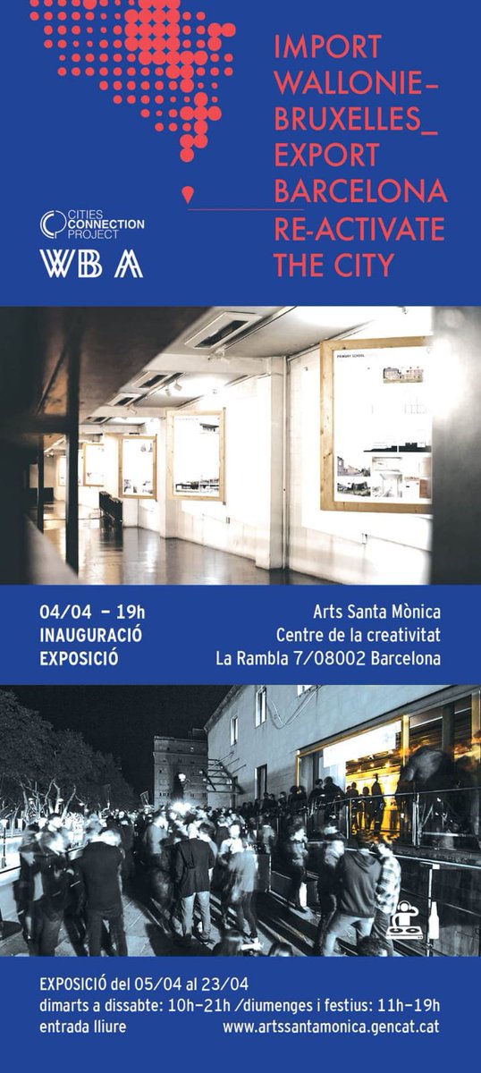 arq_anvers's tweet photo. Amics,
Demà a les 19:00h, inauguració de l'exposició 'Import Wallonie-Export Barcelona. Re-activate the city'
@arq_anvers hi serem presents amb el projecte de l'Escola Solar a Vilanova.
Veniu, passeu, gaudiu i converseu amb tots nosaltres! @artssantamonica @xdexnf @citiesconnect https://t.co/suvIYuOrwH