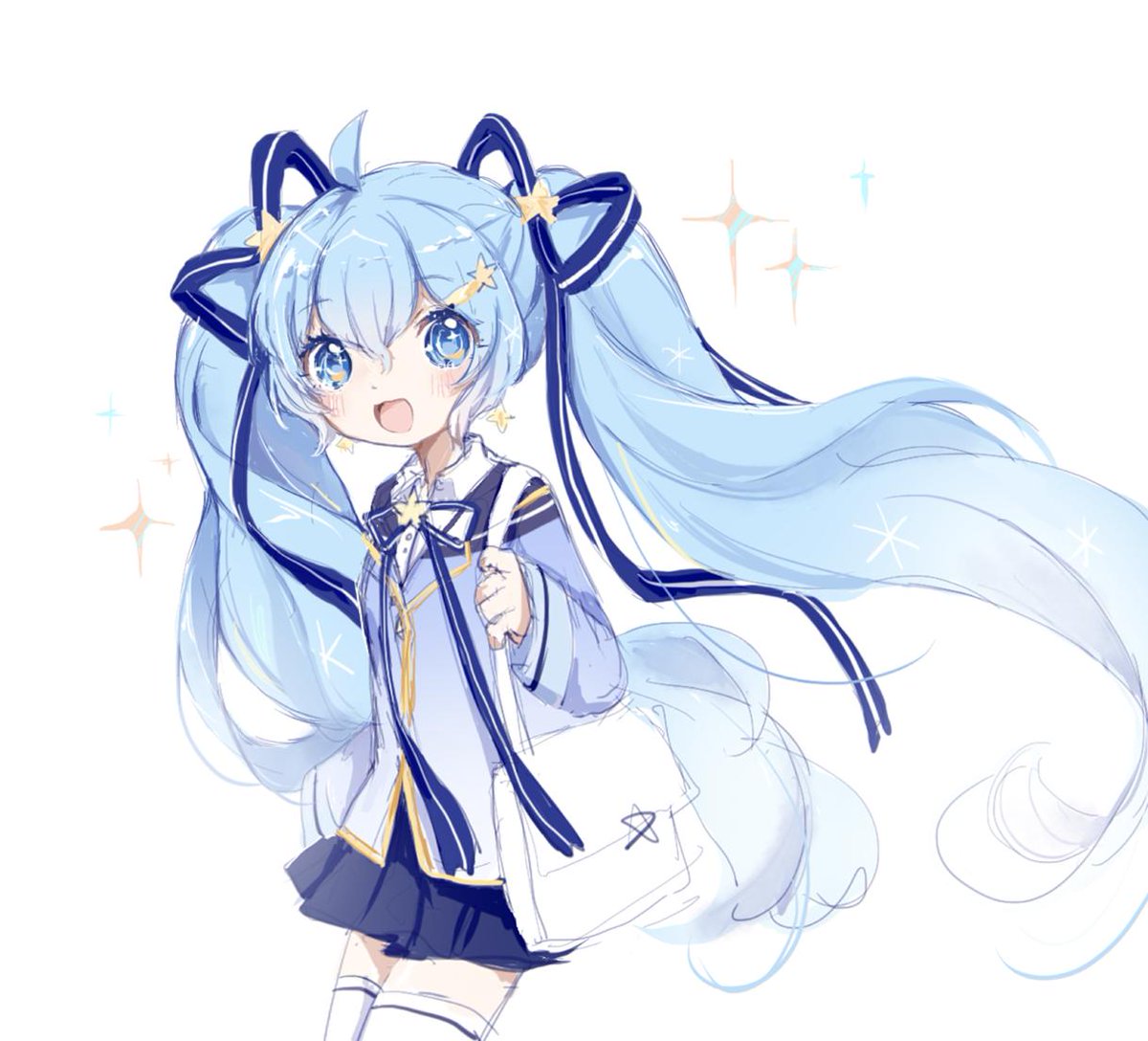初音ミク 「久しぶりに… 」|西名✨低浮上のイラスト