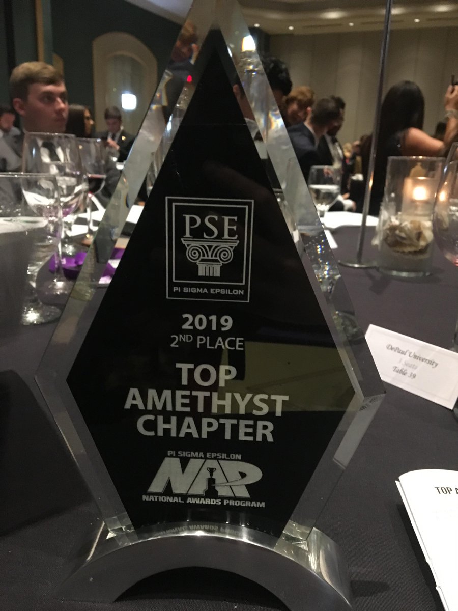 getsocialjack's tweet photo. We are so proud of @PSEGammaEpsilon at @DePaulU - after their competition at #pseconv19 they placed 2nd for the Top Amethyst Chapter Award, which recognizes the chapters that have demonstrated the greatest amount of success this past year. Congrats! https://t.co/MfdZpVeh8G