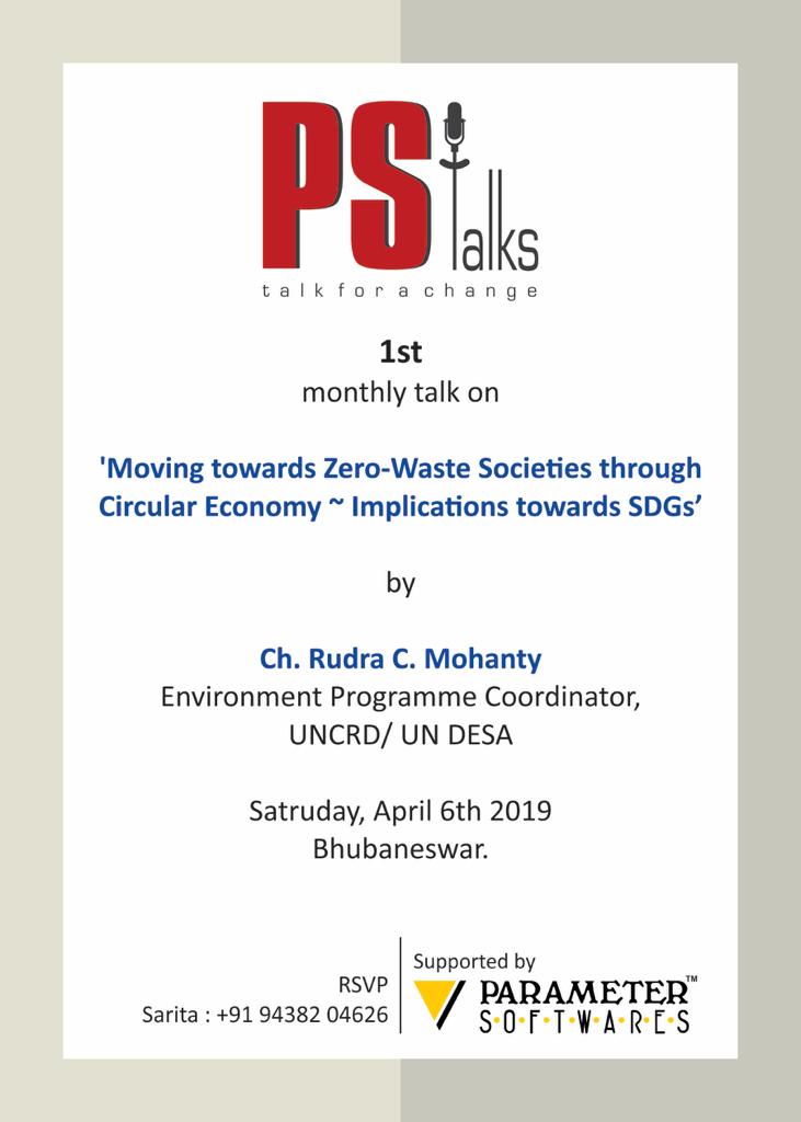 JagguG's tweet photo. Our 1st talk under the #PStalks initiative. Hope #SDGs and #circulareconomy gets it's due attention soon. @ParameterPvt https://t.co/WjD2o3ulcq