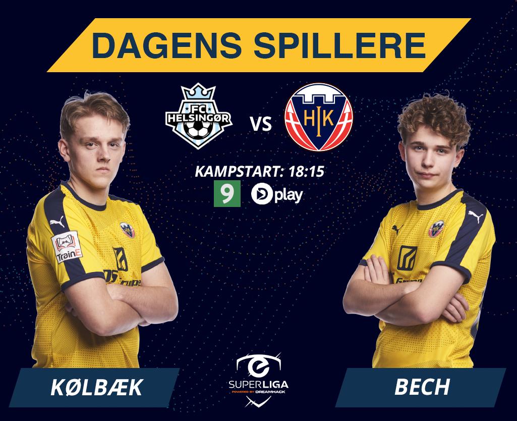 Det bliver <a href="/danielkoelbaek/">Daniel Kjær Kølbæk</a> og @AndersenBech som skal forsøge at tage sejren over FC Helsingør. Der er kampstart om 30 minutter. God kamp!