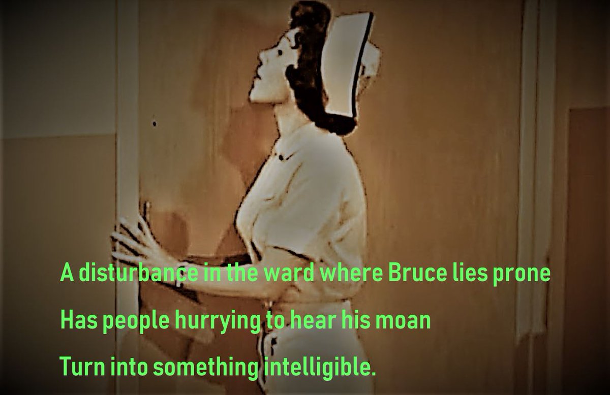 WNC_chronicler's tweet photo. Bruce the Brazen continues.  He speaks!
Act 3, Scene 1, Stanza 3, “The Main Show: A story-poem and stage presentation”
ENJOY: https://t.co/GUqnUX39Nd
#narrative #poetry #modernmythology #script #theater #africa #exploitation #storytelling 
Image: Dr. Kildare, Season 1, Episode 6 https://t.co/Da8vnmfKTc