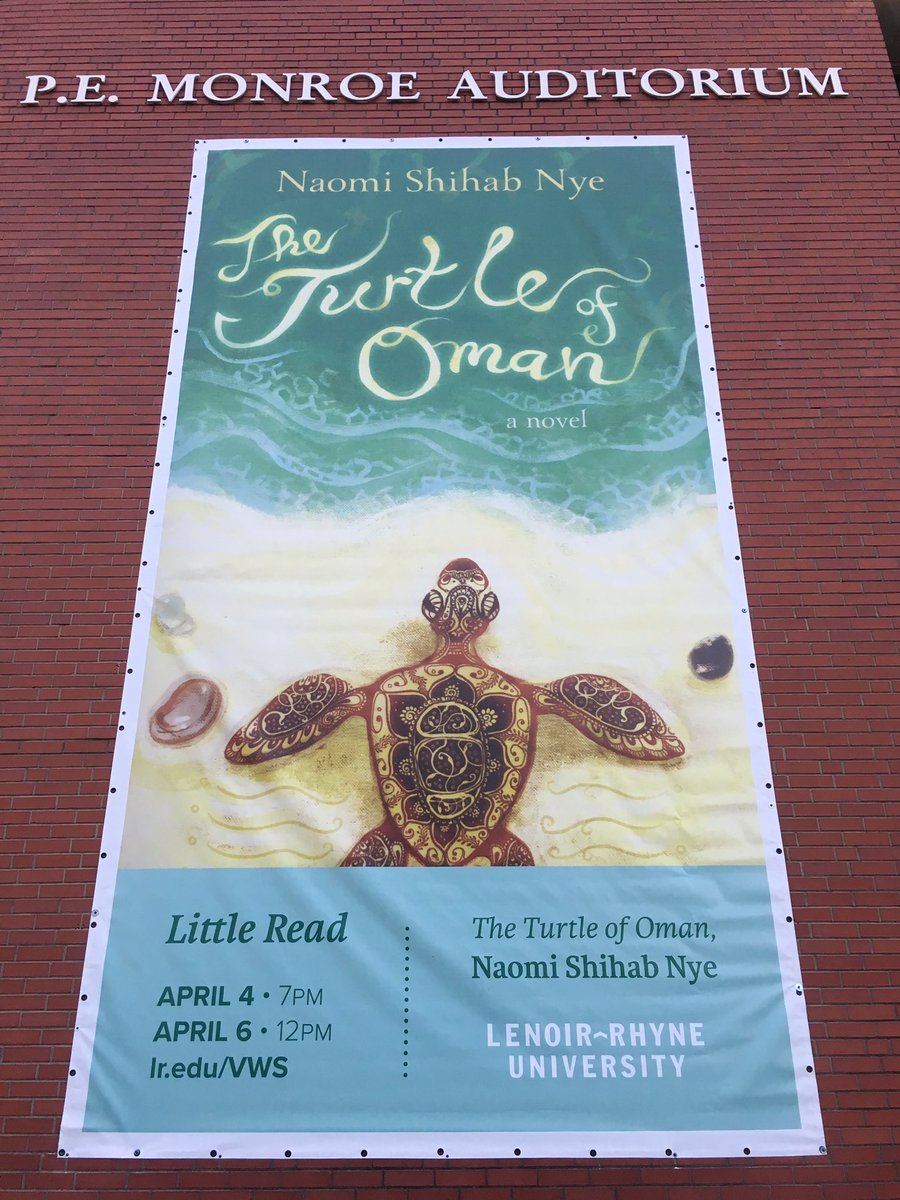 RubenLRU's tweet photo. 📽🎞 Naomi Shyhab Nye visits @lenoirrhyne University for her second time. During this visit, she will present The Little Read: The Turtle of Oman as part of the Visiting Writers Series. 

🗓 April 4 &amp; 6
🏫 PE Monroe Auditorium

ℹ️ Visit https://t.co/hhFOIYhwsh for more info. https://t.co/6Jqxntg6tA