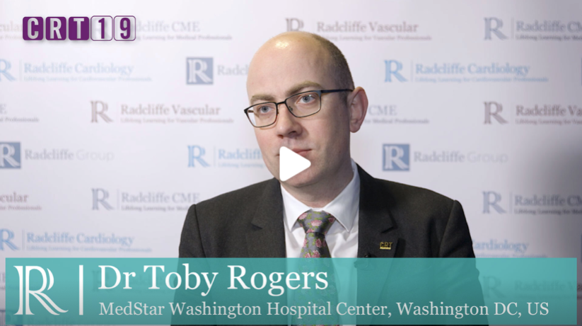 radcliffeCARDIO's tweet image. Dr Toby Rogers @MedStarWHC, 2015 winner of CRF Young Investigator Award @TCTConference, discusses his work on &amp;amp; device used for #transcaval access for #TAVR #TAVI in patients w/ diseased/small femoral arteries.

Watch this #RCvideo📺+ others from #CRT19 👉 radcliffecardiology.com/gallery/crt-20…