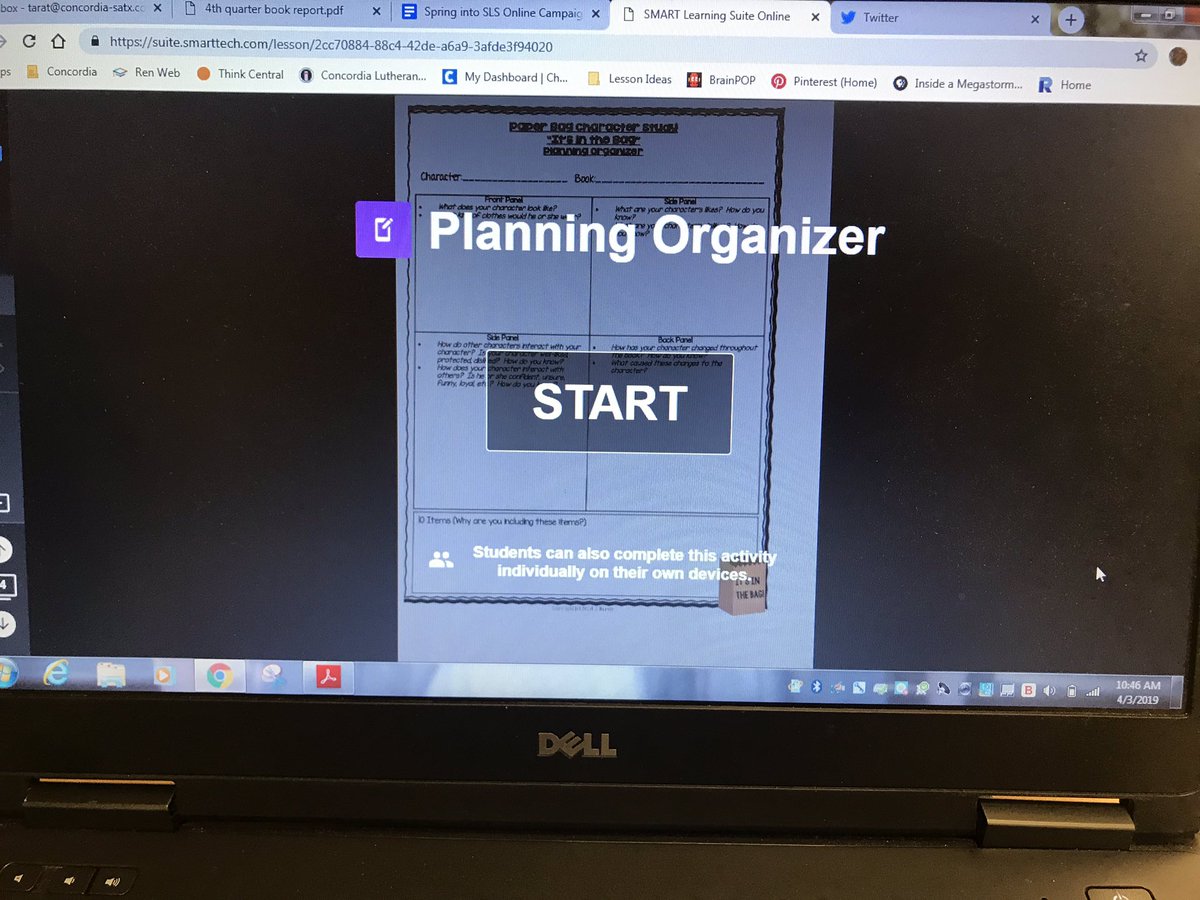 taratuckerCLS's tweet photo. Day 8 challenge! Graphic organizers in individual handouts to begin planning for the 4th quarter book report📖📚✏️ #SMARTChampion #SMARTPLN #SLSO @ConcordiaSA @SMART_Tech @SMARTpln https://t.co/PLPJ2ov30Z