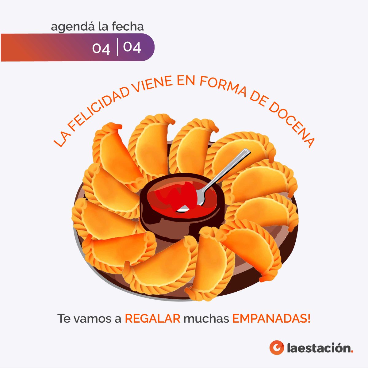 LaEstacionFM's tweet photo. [CUENTA REGRESIVA] ¡Mañana es el día #4Del4! Celebramos a la #EmpanadaSalteña 

¡Gracias a los amigos que apoyan la movida!

😋 Solo amanda
Alvear 685 / Tel. 3875540997

😋 La Eulogia Empanadas - 
Necochea 324 / Tel. 3875688667

😋 Los Blanco - 
Eucaliptus 246 / Tel. 3875944702 https://t.co/EcYtT33Ajp
