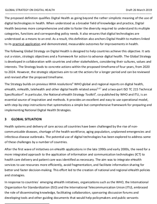 mHealthInsight's tweet photo. The @WHO have launched a Public Consultation on the "Draft Global Strategy on Digital Health" https://t.co/diMTvQvn2C Let's hope it goes further than the 2014 project with @Bupa, @IntDiabetesFed &amp; @ITU to embed #mHealth in diabetes care (that went nowhere) https://t.co/7EqN52noU4 https://t.co/fDjzo7At1m