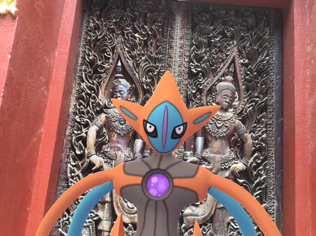 XayasitPsn's tweet photo. #GOsnapshot #Pokemon #PokemonGO #PokemonGOAR #WatluangTemple #Deoxys #Attackform https://t.co/gkVxya1wdn