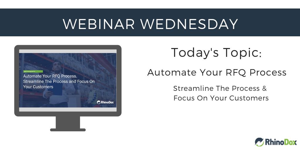 RhinoDox's tweet photo. Want to reduce your sales cycle time by 60%? How about reduce time consuming admin tasks by 40%? Listen in on this week's webinar &amp; learn how to automate your RFQ process, deliver a better customer experience &amp; increase revenue: https://t.co/L6Fh1lDyjO #digitaltransformation https://t.co/xWZxApV5eK