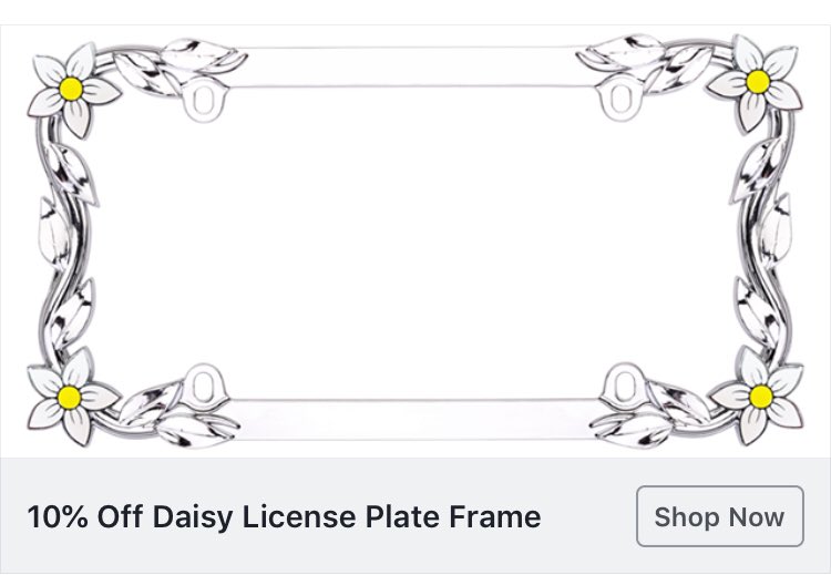 CruiserFrames's tweet image. Celebrate Spring with 10% off our Daisy frame with coupon Spring19! Offer Good through Sunday 4/7! 
#freeshipping #springisintheair #licenseplateframes #Daisy #finishyourlook

cruiserframes.com