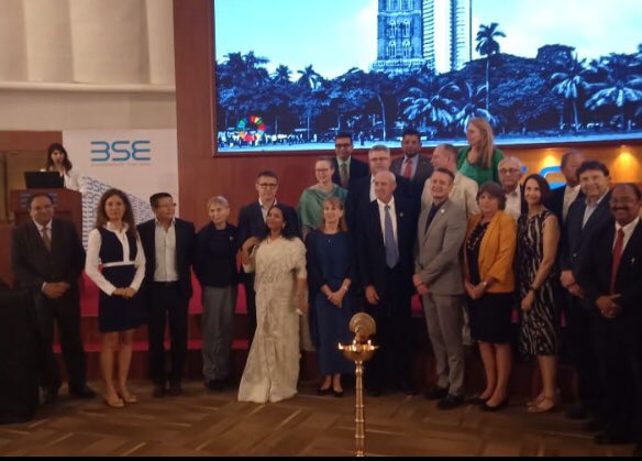 AlexWatsonRSA's tweet photo. Such an inspirational evening at Bombay Stock Exchange with GRI board learning about  what India doing to contribute to Sustainable Development Goals https://t.co/ew2fNSfnar
