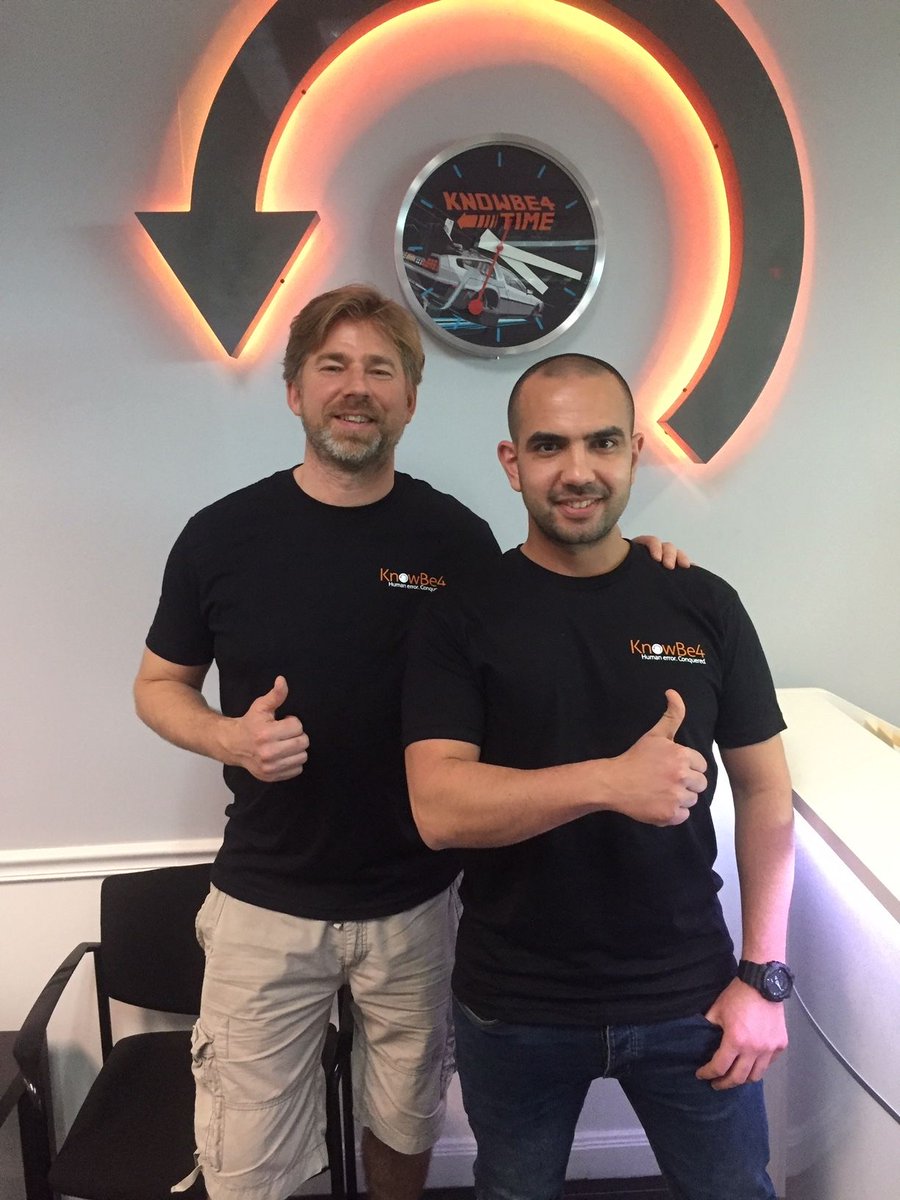 KB4People's tweet photo. Our newest international Knowsters, Peter from #Utrecht and Mohamed from #Exploqii, came to our Clearwater office for training! #kb4people #internationalknowsters #companyculture #internationalexpansion https://t.co/JSLRMHZdrn