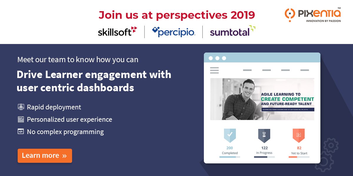 Phenomecloud's tweet photo. Do you wish you could get people to make better use of your #HR & learning applications? Meet the #Pixentia team at Solutions Showcase, Bonnet Creek Foyer. Discover how you can make your user portals both useful and interesting and easy to use. #Perspectives19 #SumTotalLMS https://t.co/IOnnd8ClMX