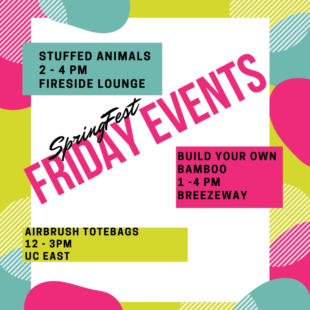 USI_SpringFest's tweet image. Check out the daytime events we have planned for you next Thursday &amp;amp; Friday!