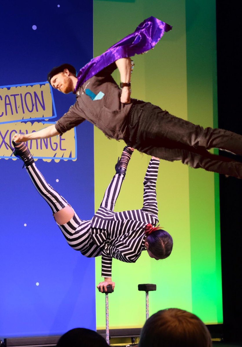 mtholfsen's tweet photo. If you blinked during the #E2 opening ceremony, you may have missed the gymnastic mastery 😱 of #OneNoteAvenger, @NewsFromNew 💜

#MicrosoftEDU #MIEExpert https://t.co/sRzriCnLTV
