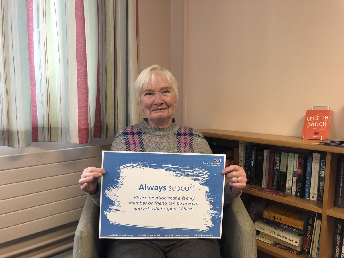 RoyalFreeNHS's tweet photo. Join Anne, one of our patients who has helped shaped our campaign, and let’s talk cancer – share your experience with us on NHS Choices, social media or the Friends and Family test. #patientexperience #alwayssupport #letstalkcancer #RFLvalues #cancer https://t.co/VfWh1SsKRz