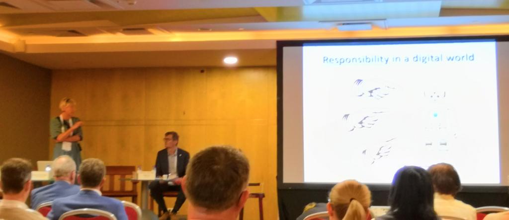 PatriciaOHagan1's tweet photo. @Vicknight18 and @vdststev asking the big question, regarding digital ethics in the Corrections industry #correctionstech2019 @CoreSystemsTech https://t.co/UC5emprMBY