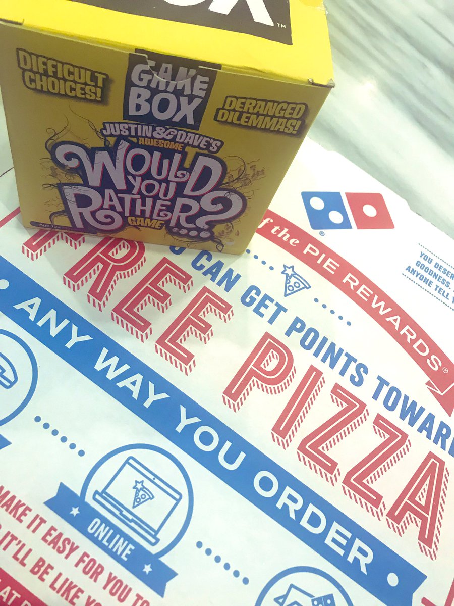 KB_hellohealthy's tweet photo. Pizza party and game lunch for the Ambassador team! #romanoffbath #ambassadors #D4 #dominospizza #WouldYouRather https://t.co/40G9i6ITTu