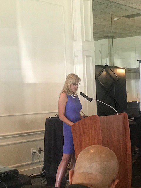 OhioBWC's tweet photo. Speaker Cindy Hess shared her story during today's Trenching Safety Day event. Her son Zach was killed in a trench accident in 2017. She is on a mission to help prevent this from happening to others. #trenching #excavating #construction #workplace #safety @OSHA_DOL @ASSPSafety https://t.co/zp0dom5CEI