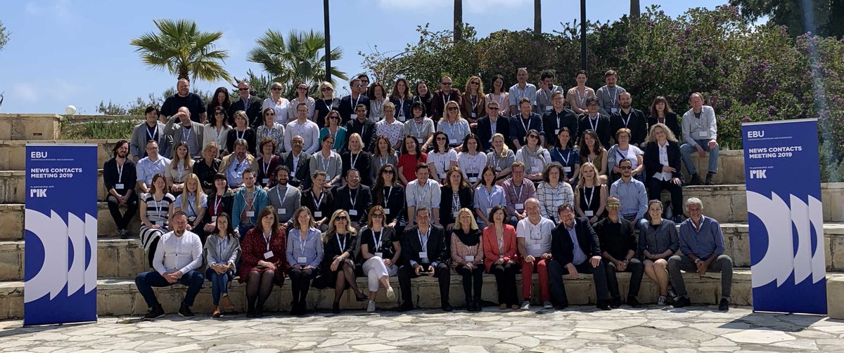 🤝Around 100 participants from 34 #EBUMembers are attending our annual News Contacts Meeting in Limassol, Cyprus 🇨🇾for two days of sharing, learning and networking

🙏Thanks to <a href="/cybc_com_cy/">RIKNEWS</a> for hosting us

More here  👉ebu.ch/events/2019/04…

#PublicServiceMedia