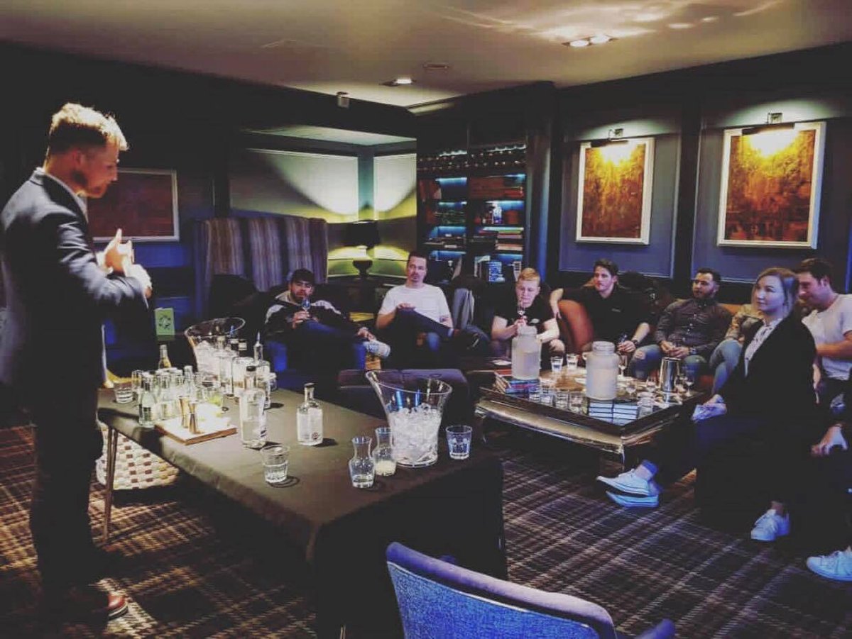 Arbikie's tweet photo. Great to have the team from @JuniperEdin learn all about @Arbikie #fieldtobottle story last night with @ArbikieStevie Keep an eye out for #Arbikie this month at #JuniperEdinburgh as we are #gin of the month & have a tasting there tomorrow @ 5pm, hope to see you there! https://t.co/JD5dwhY25l