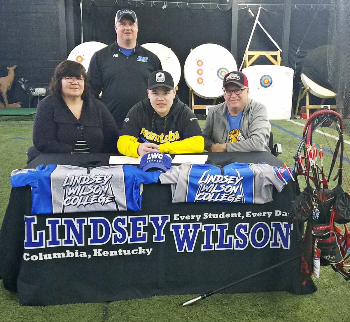 We are happy to announce the official signing of AUSTIN TAYLOR of Winnipeg, Manitoba Canada to LWC Archery.  Austin will join the Blue Raiders in the Fall as a Compound archer with an impressive resume. Please help me welcome Austin to the Blue Raider family!  #LWCArchery #signed