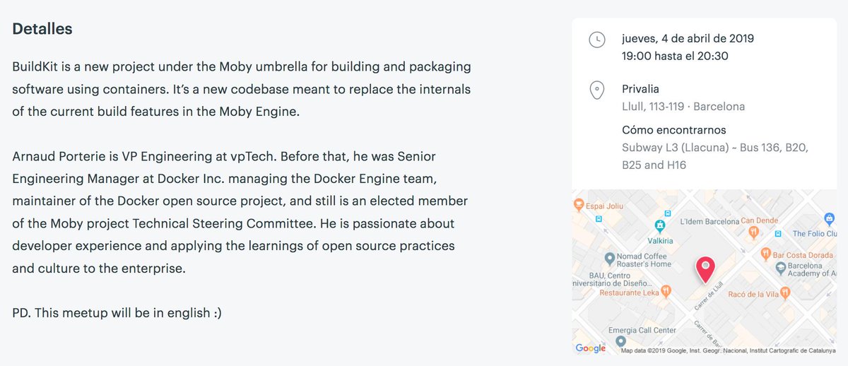 harburio's tweet photo. Don't forget tomorrow's meetup!   
"The future of Docker Build : an introduction to BuildKit"  

See you there! 😉 
https://t.co/MuAFwudsZv https://t.co/QNGdPCWss0