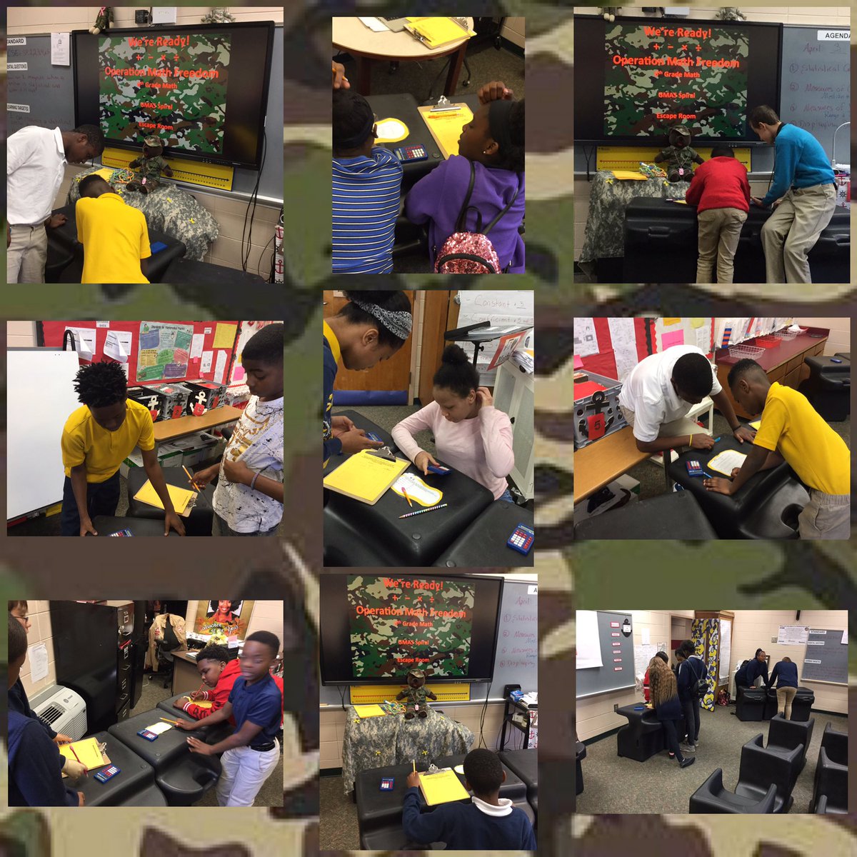 MsD_Golden's tweet photo. 🦅💙➕✖️Escape Room:Operation Math Freedom ➗➖💛🦅 #GMASReady #LiveLoveMath ❤️ @mhunt_sgms @MRRVH @MaryRyan_LCSS @LibertyCoSchool https://t.co/msYKDLxK1S