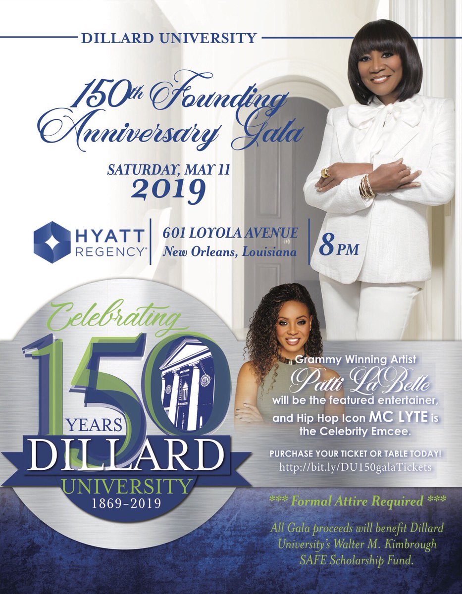 du1869's tweet image. It’s a @MsPattiPatti takeover day and she’s going to shut the city down on Saturday, May 11 at the @HyattNewOrleans for our 150th Founding Anniversary Gala with @mclyte. You know DU does it big, so you don’t want to miss this gala! Tickets are going fast! bit.ly/du150gala