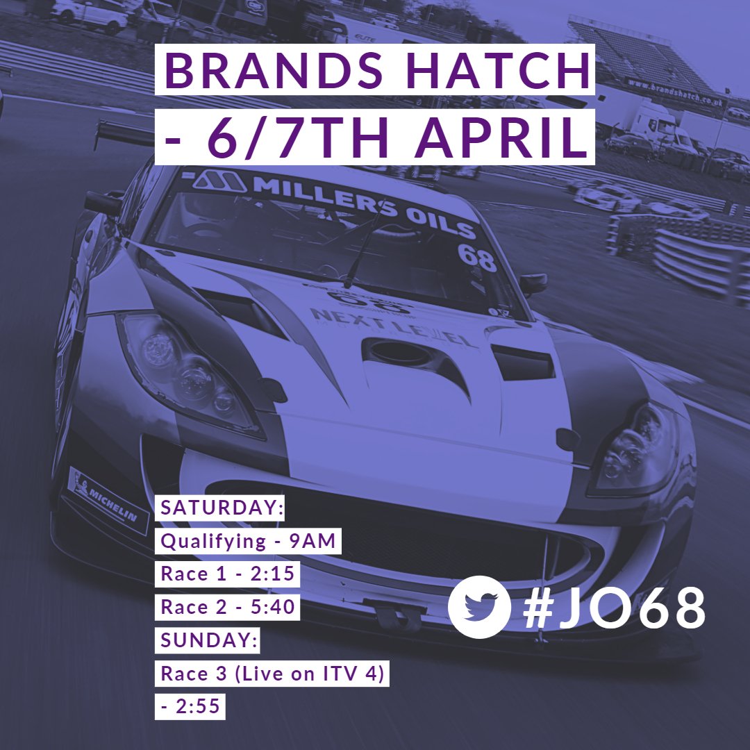 Jackoracing1's tweet photo. A little help for anyone hoping to catch us on ITV 4 this weekend, or to keep an eye out generally, here are the @GinettaCars #GT4Supercup timing details #JO68 https://t.co/2HWM9PV8Ae