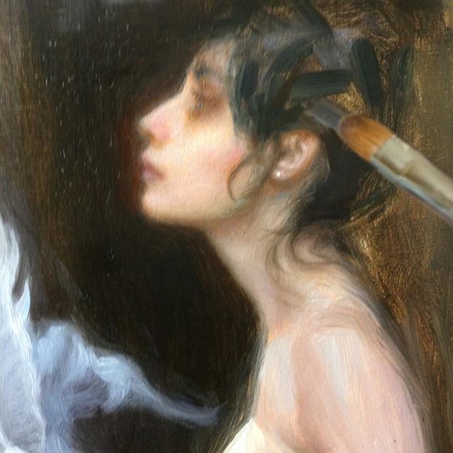 Progress shot of a painting for the @supersonicart annual show at <a href="/spoke_art/">Spoke Art</a> and @hashimotocontemporary opening this Saturday in San Francisco. Zach at @supersonicart always selects an impressive group of artists for the show. 
Email sf@hashimotocontempo… ift.tt/2K3OEeK