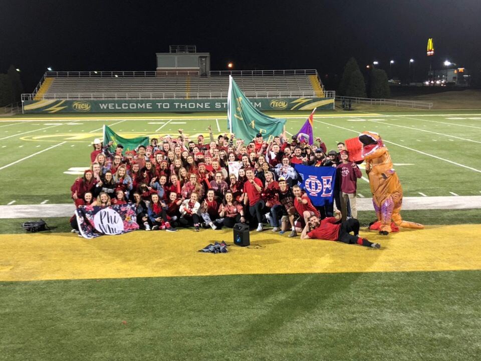 atu_agr's tweet photo. The red team is REaDy to dance the night away!! @PhiMuATU @ATUSigEp #ATUGreekWeek2k19 https://t.co/WekQMSO3Es