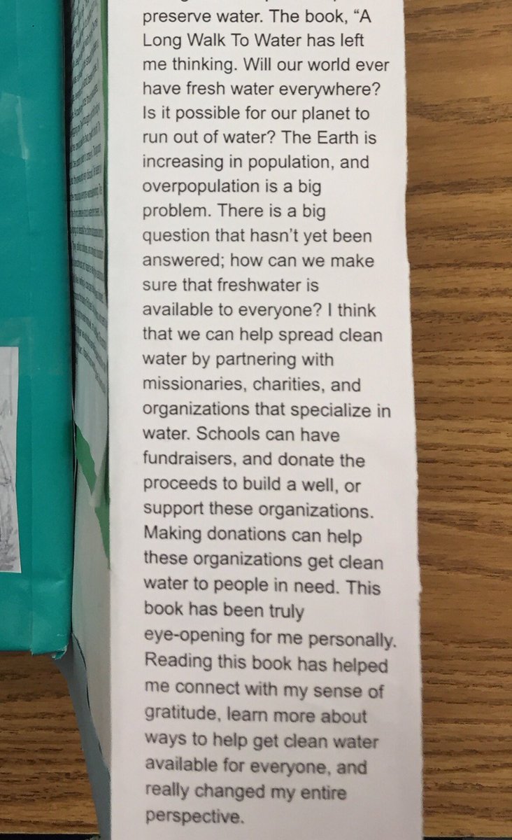 siegmundIT's tweet photo. A truly powerful aspect of #PBL is sustained student inquiry. Beginning with the book #ALongWalkToWater has been truly inspired 6th graders curiosity, empathy, &amp; inspiration to act! #STEAMthatsLIT #InquiryMindset @LindaSuePark https://t.co/r8e1G52WLC