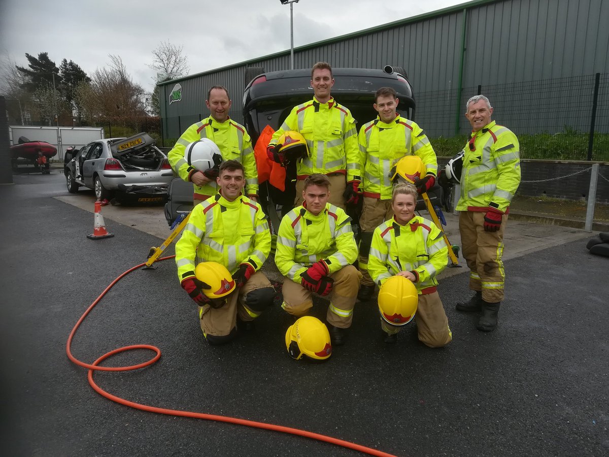 Cumbria fire and rescue recruits completing there first full oyster cut @CFRSTraining