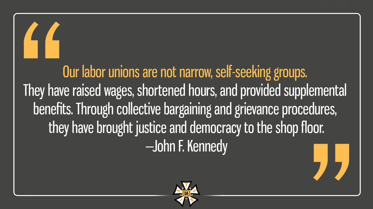 IATSE's tweet photo. Unions aren't self-seeking interest groups, they're what it's called when working people choose to band together to negotiate with their employer as a group. #WednesdayWisdom https://t.co/KivSSUCs5T
