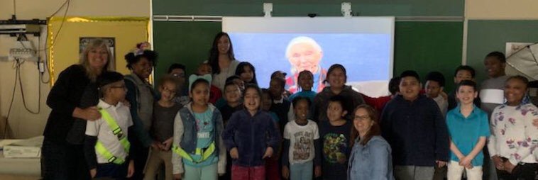 slpasbury's tweet photo. TMES wishing a Happy Birthday 🎂 to #JaneGoodall 
Inspired by your @SkypeClassroom  
Ss expressed their admiration through 🖼 art @JaneGoodallInst @MicrosoftEDU @Asbury_ParkSD @TheaJackson8 @kristahorowitz @napolitania21 @ms_wehner #Skype2Learn #iAPSD https://t.co/THTqFjURQg