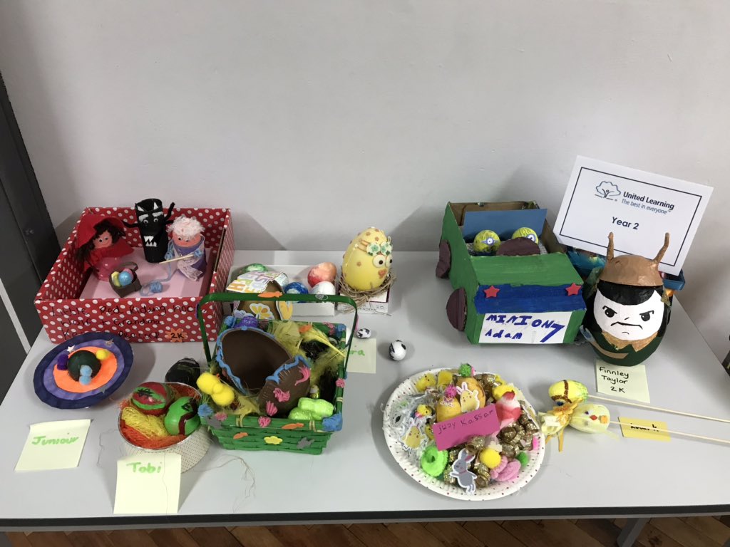 AHPA_Year2's tweet photo. Well done to the children in Year two that took part in the Easter egg competition, great job! #easter #education https://t.co/qUSMvTsqPG