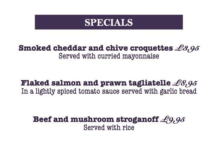 Mid week treat? Here are this week's specials 😋 #AlmaArms #Uckfield #Pub #Restaurant